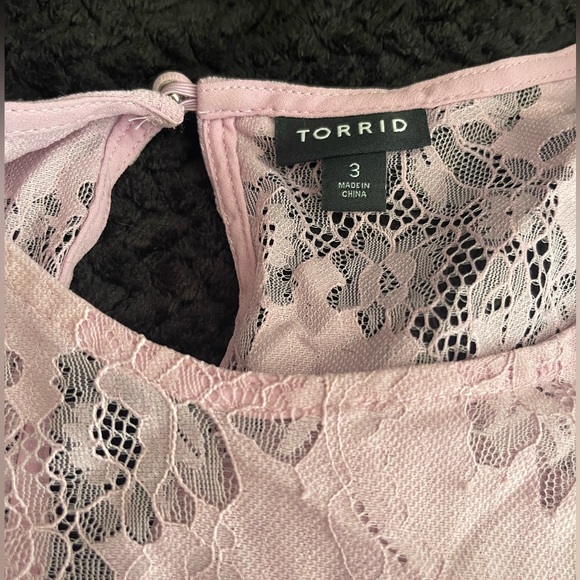Torrid Light Pink Lace Top - Picture 2 of 2